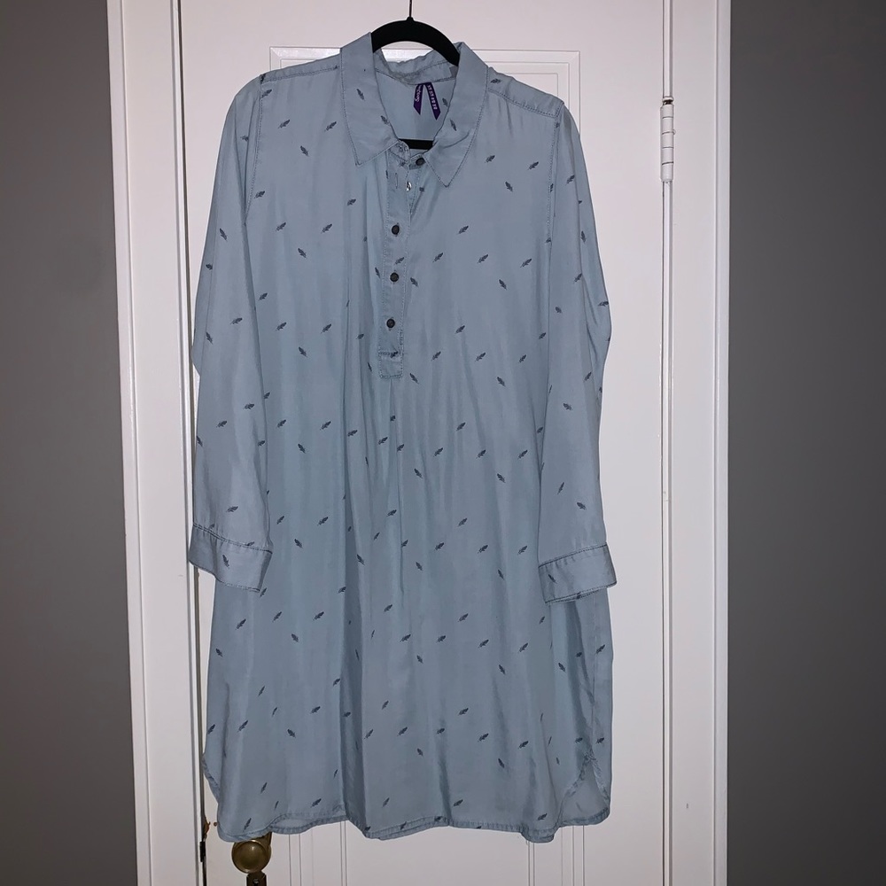 Seraphine Chambray Maternity Dress